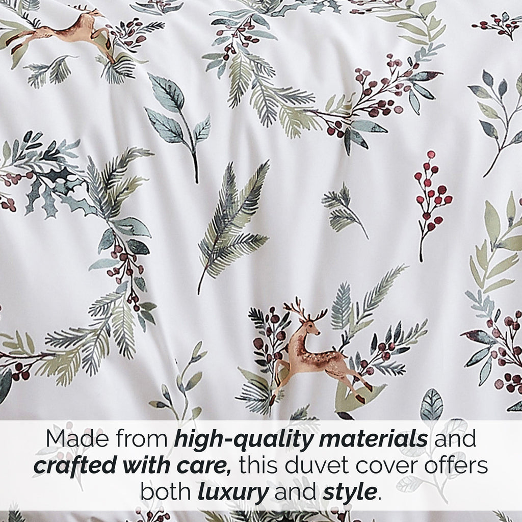 Happy Holidays Reversible Duvet Cover Set