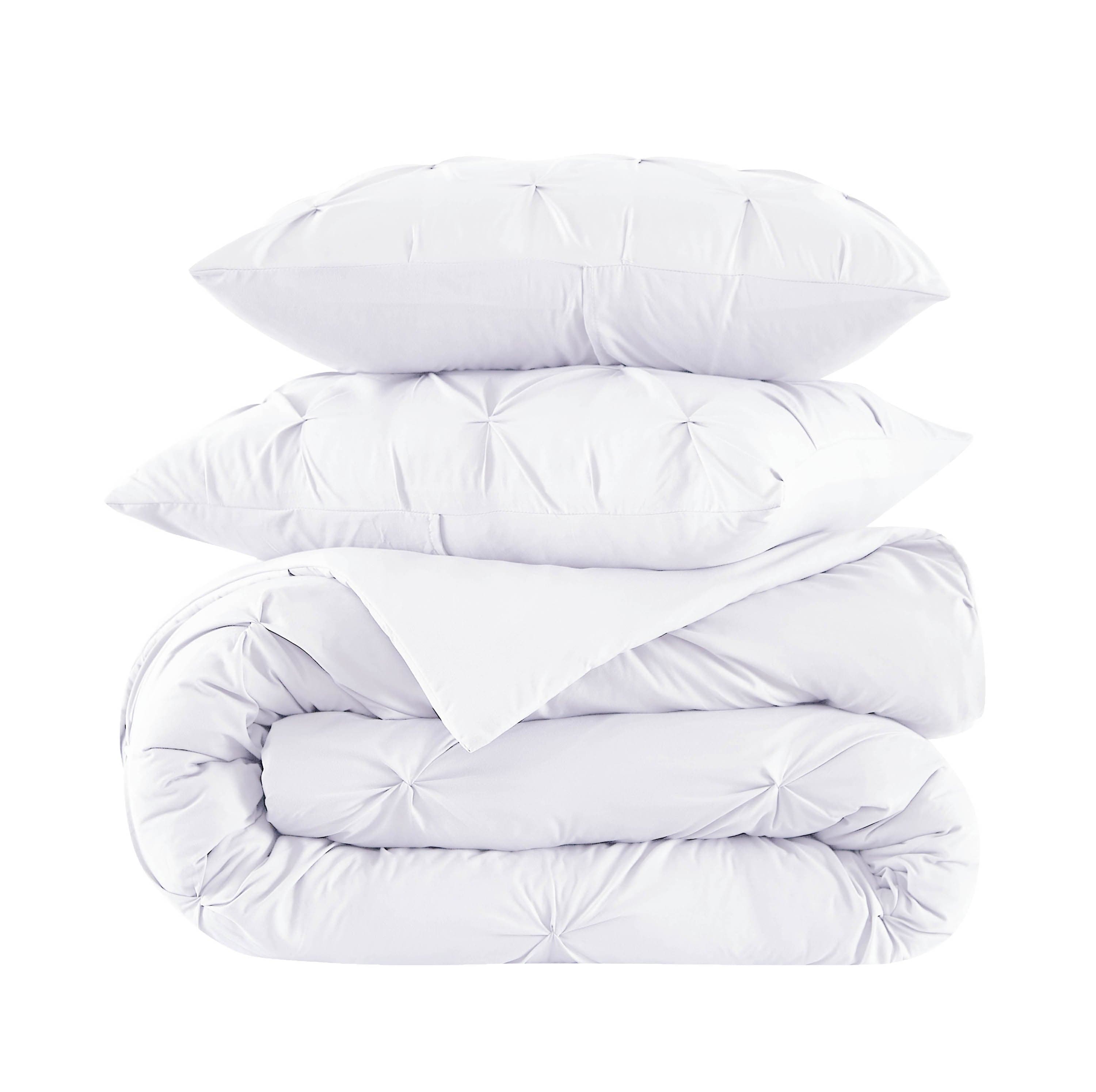 Pintuck Pinch Pleated Duvet Cover Set
