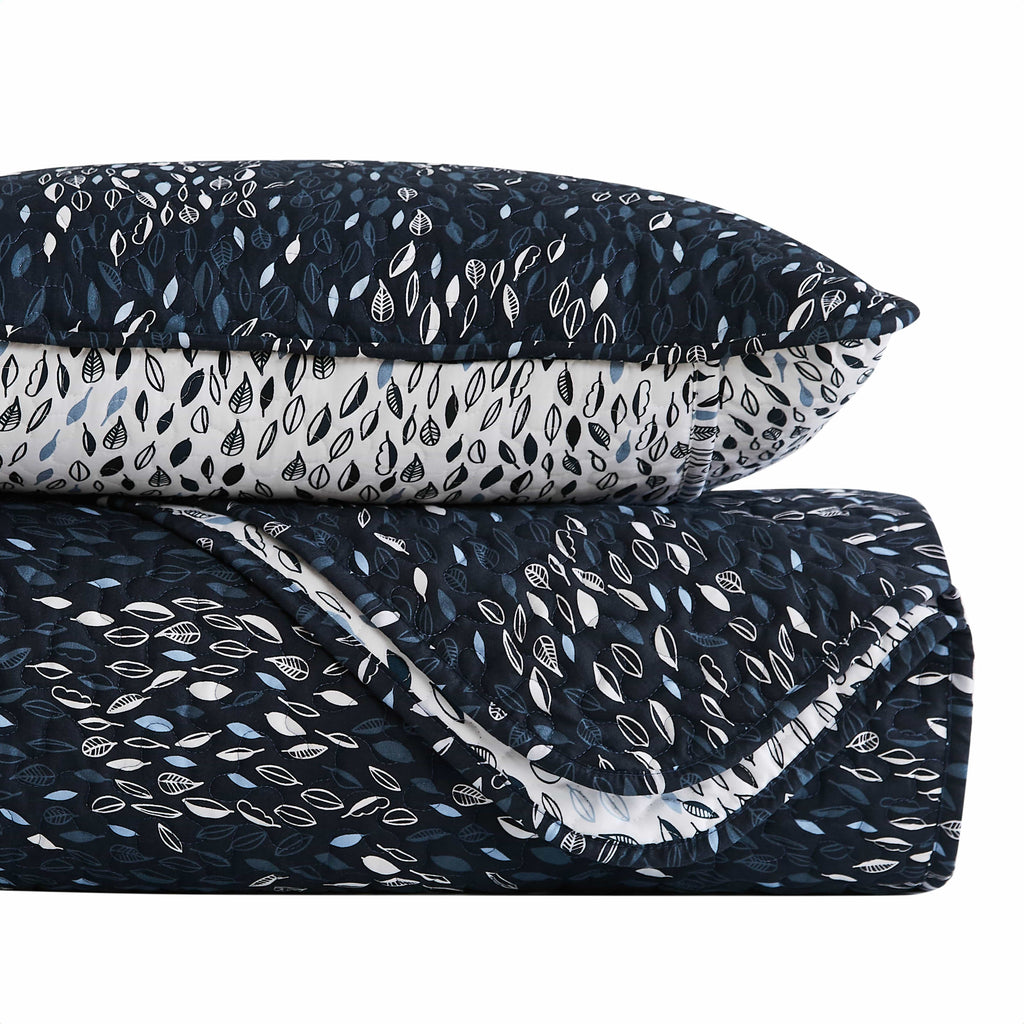 Botanical Leaves Reversible Quilt Set