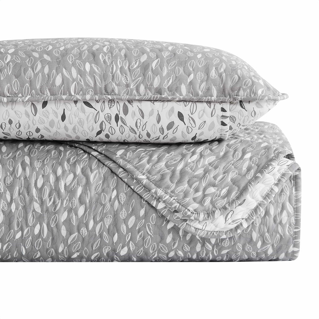 Botanical Leaves Reversible Quilt Set