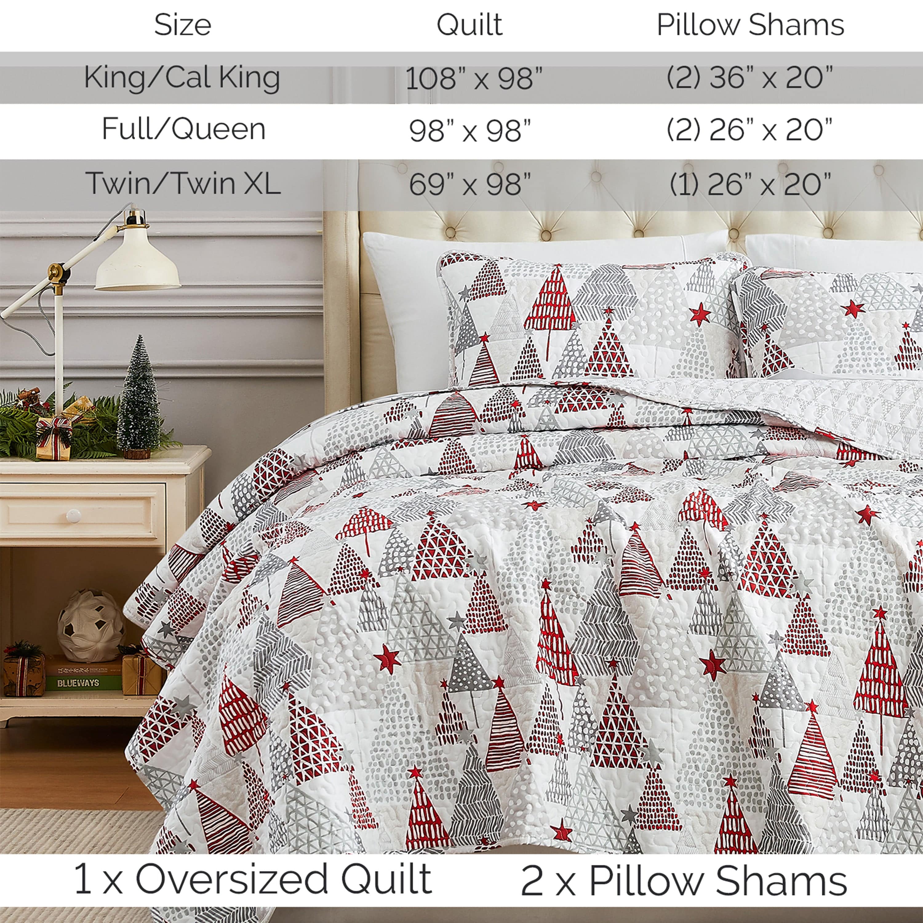 Merry and Bright Reversible Quilt Set