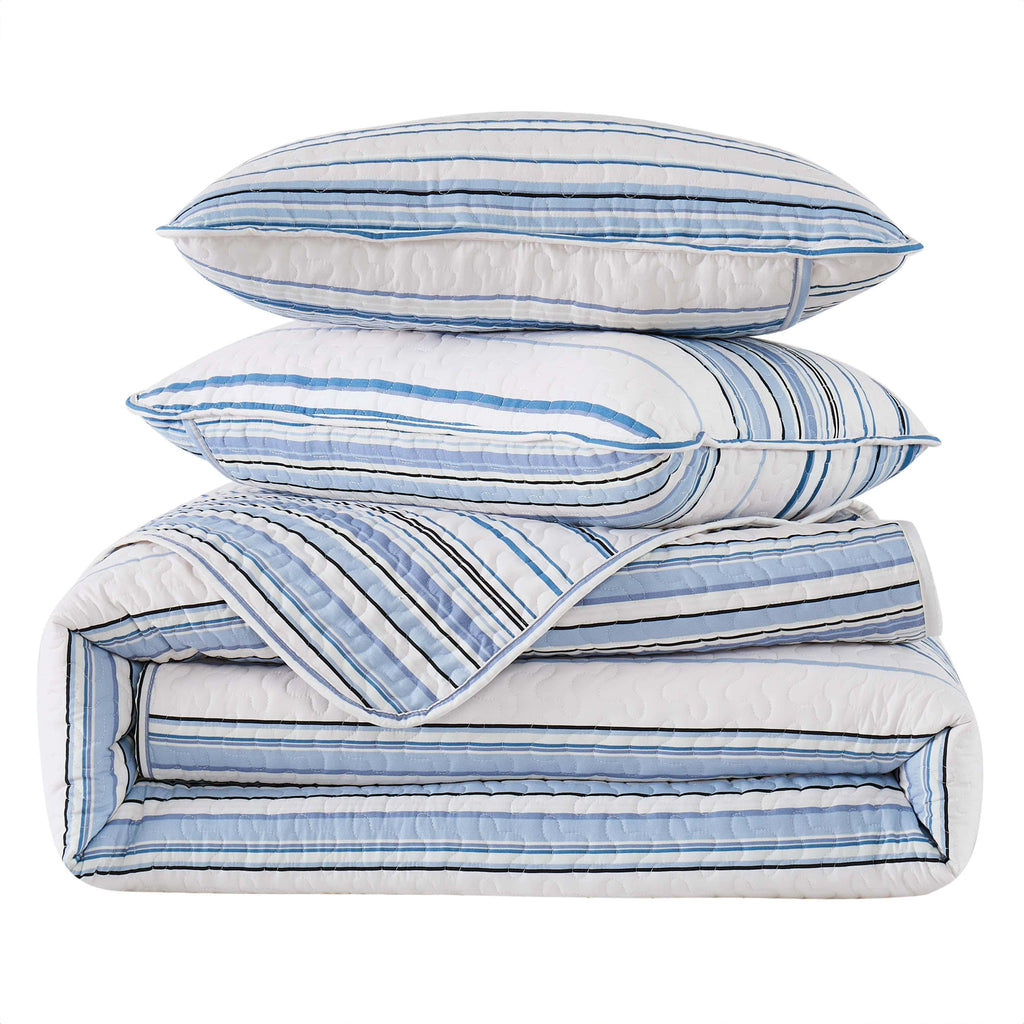 Coastal Stripes Quilt Set