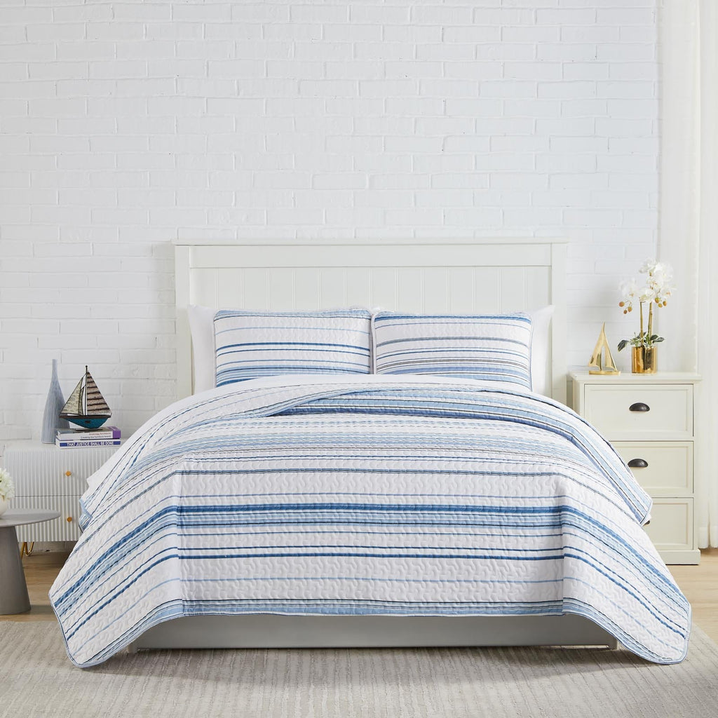 Coastal Stripes Quilt Set