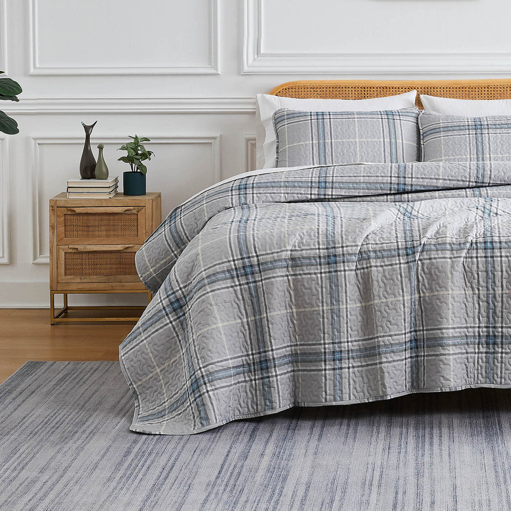 Vilano Plaid Quilt Set