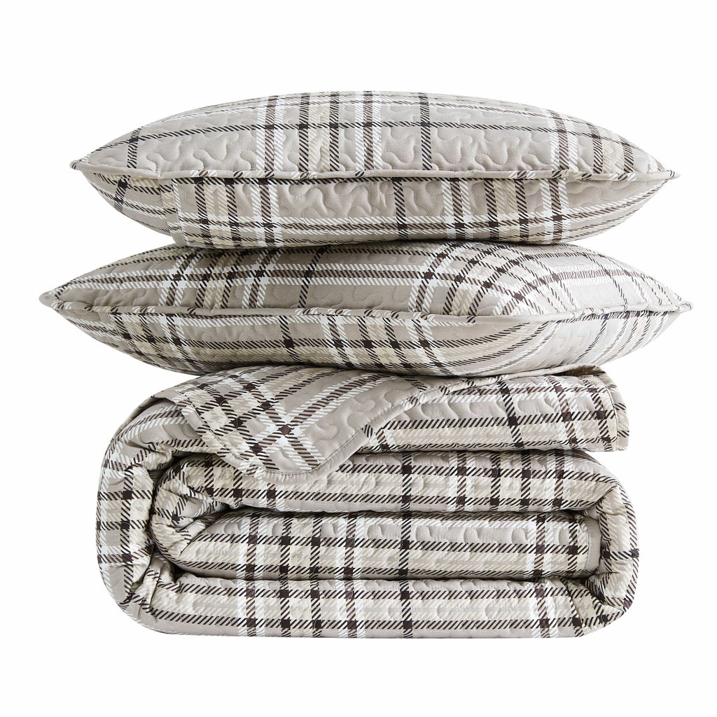 Vilano Plaid Quilt Set