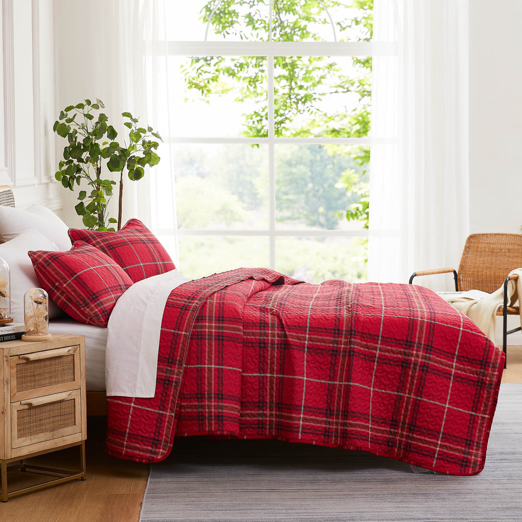Vilano Plaid Quilt Set