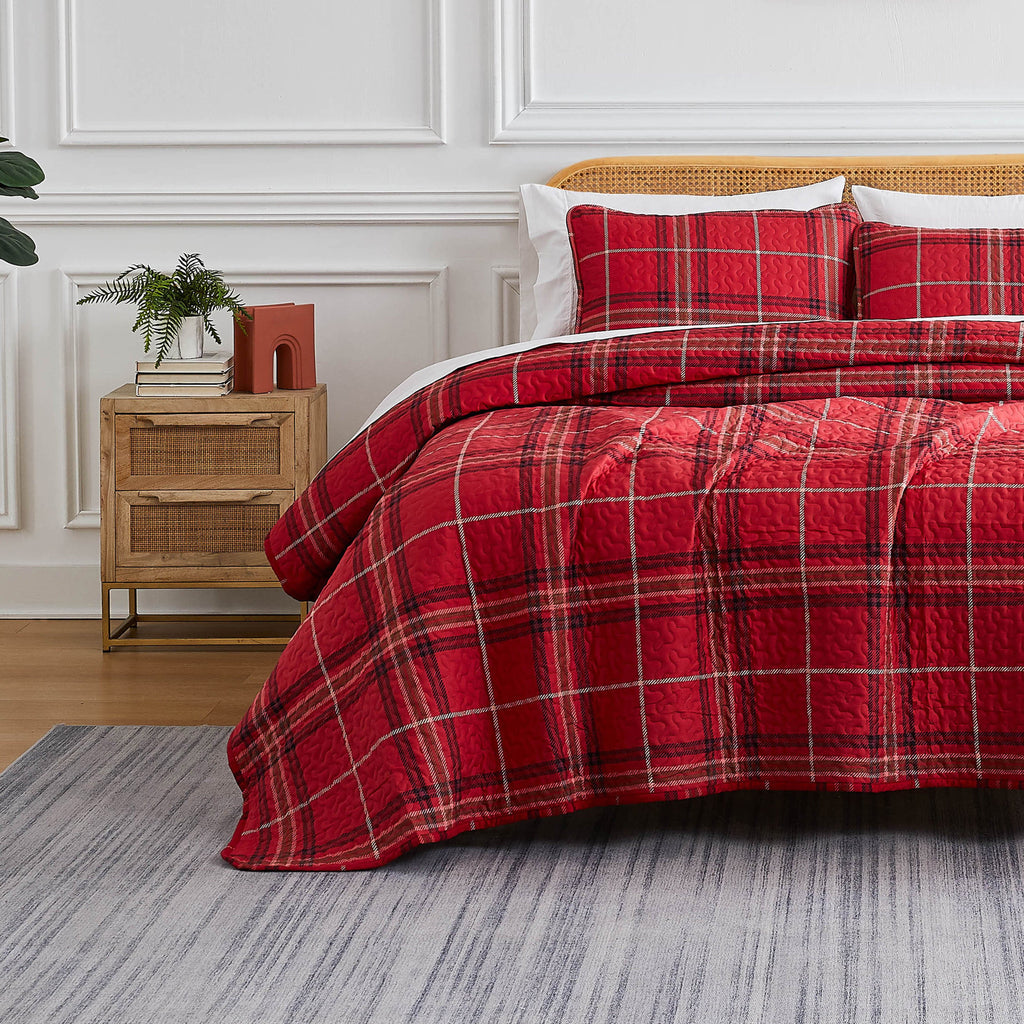 Vilano Plaid Quilt Set