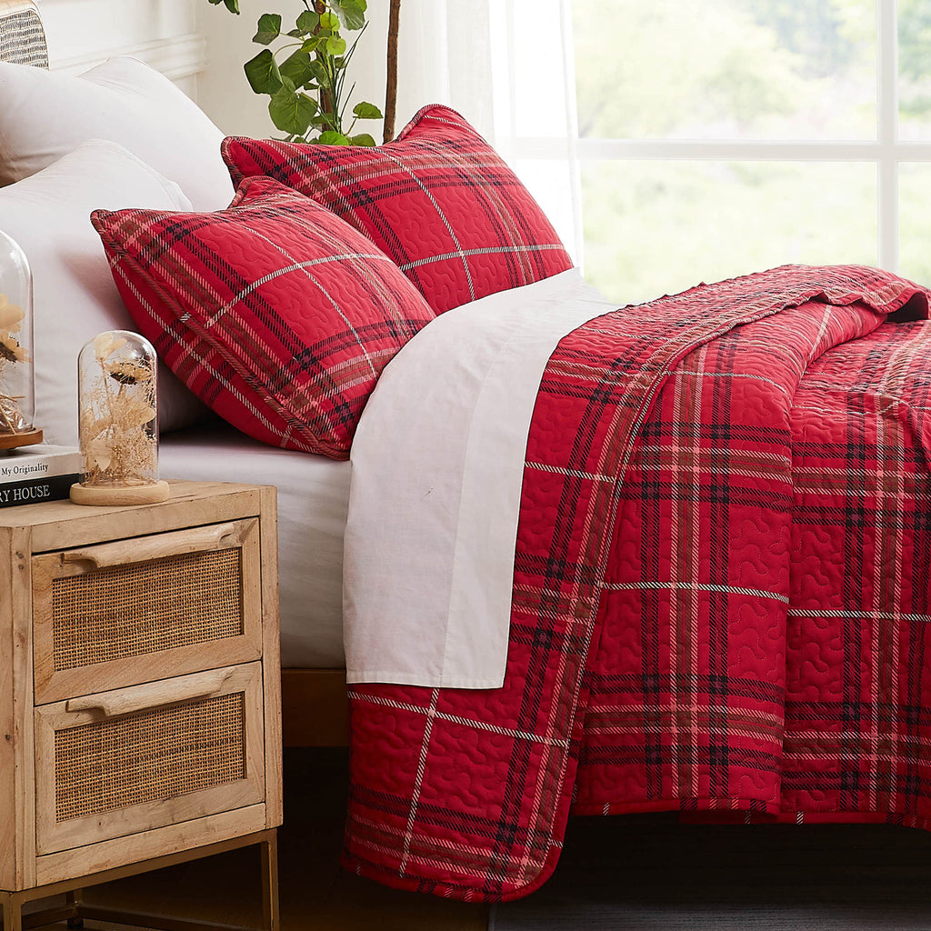 Vilano Plaid Quilt Set