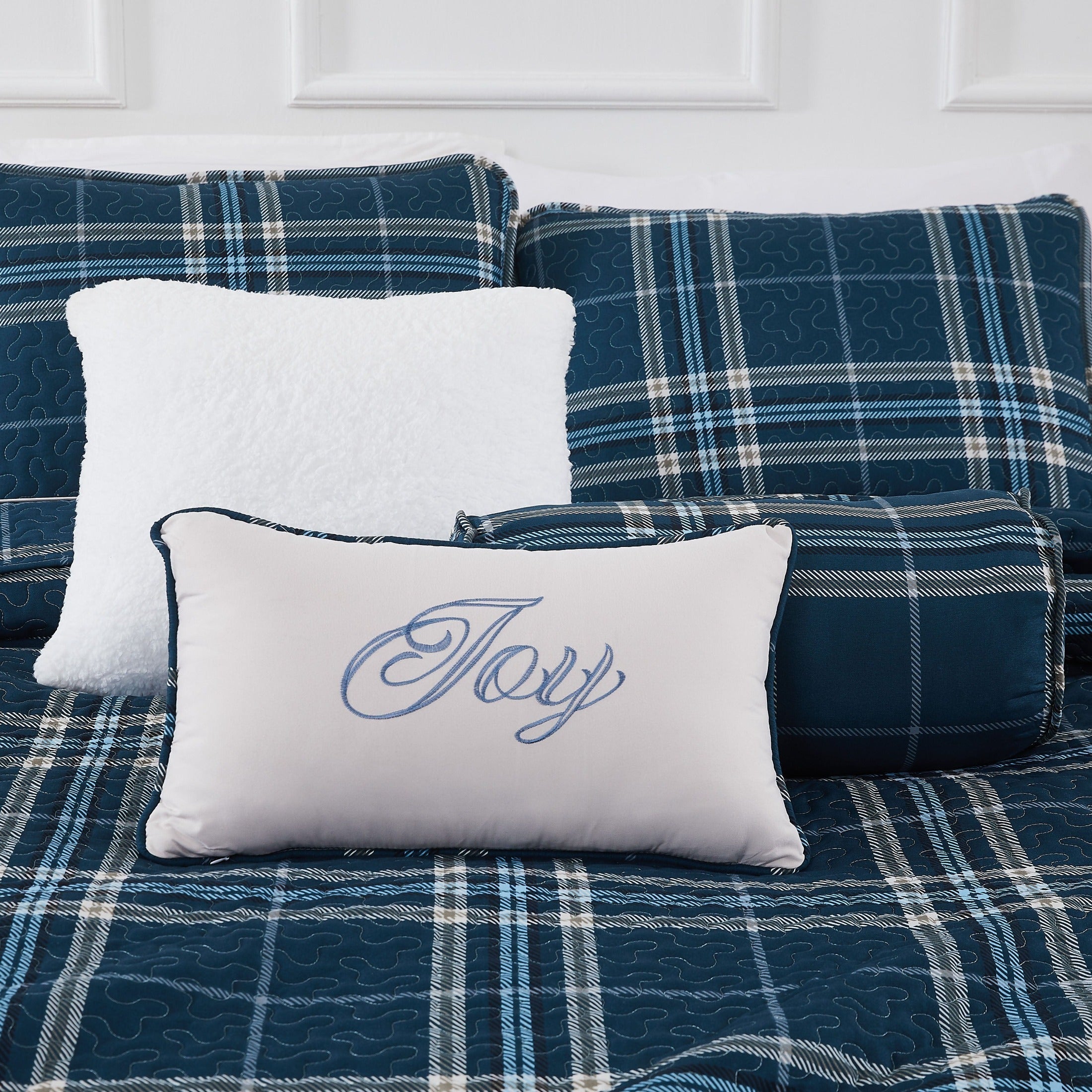 Vilano Plaid 6-Piece Quilt Bedding Set