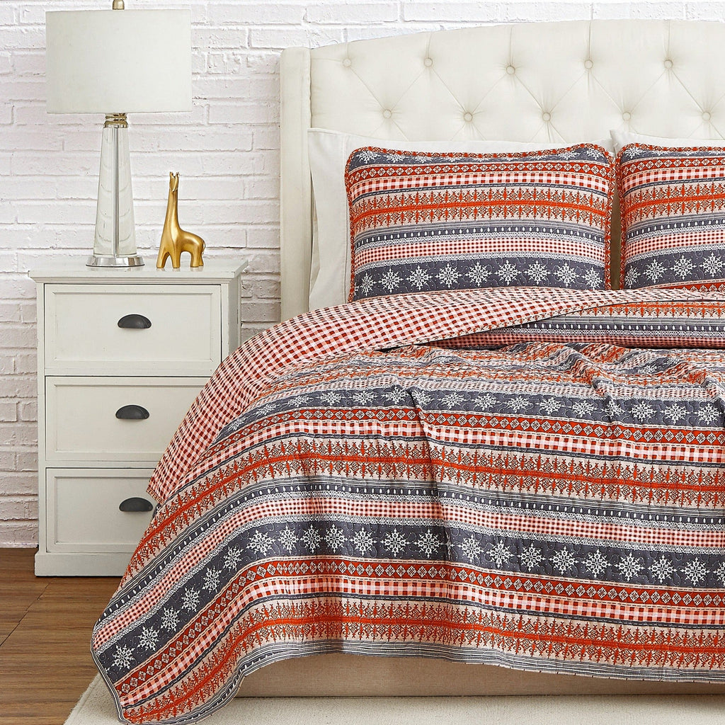 Cozy Cottage 3-Piece Quilt Bedding Set