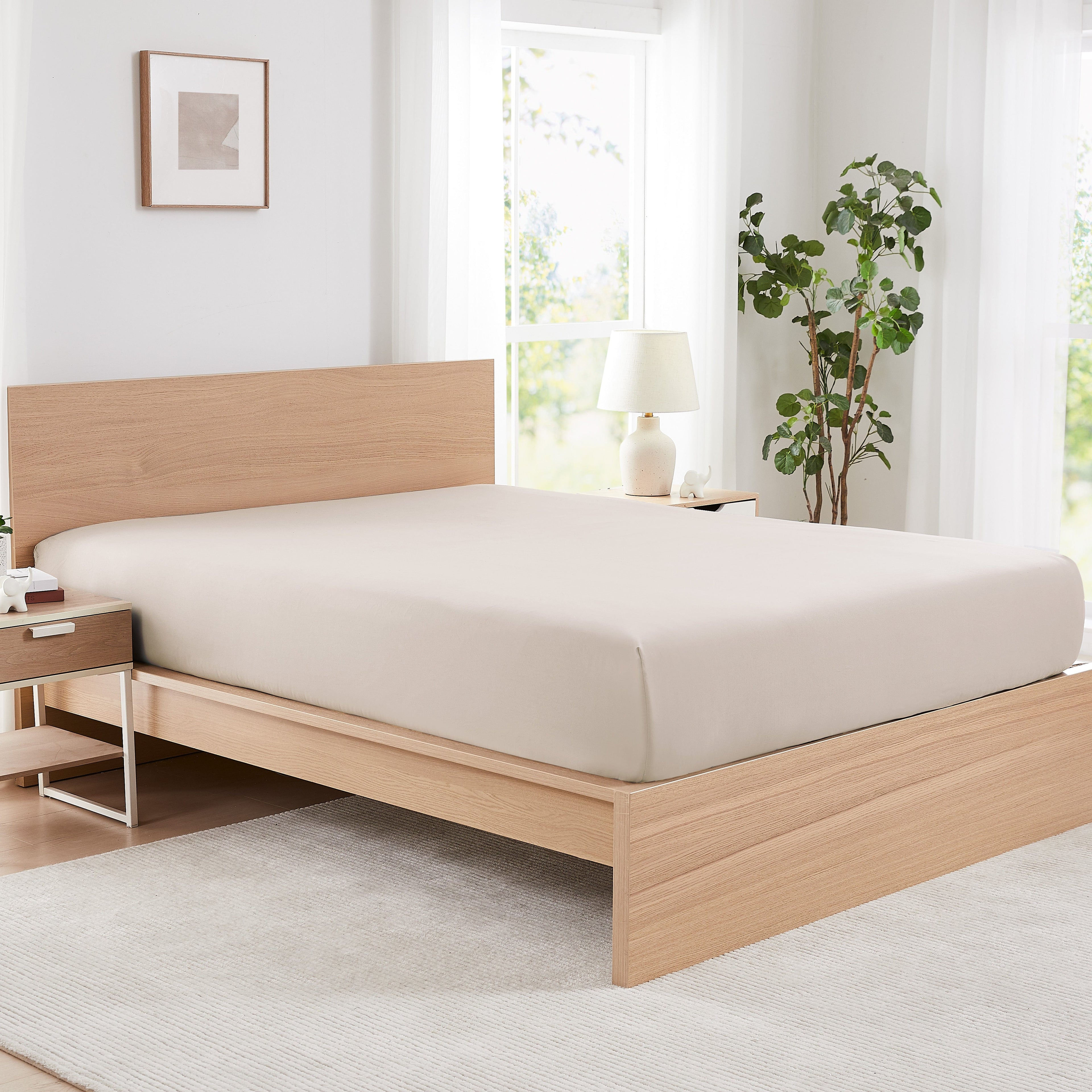  Vilano Fitted Sheet in bone#color_vilano-bone