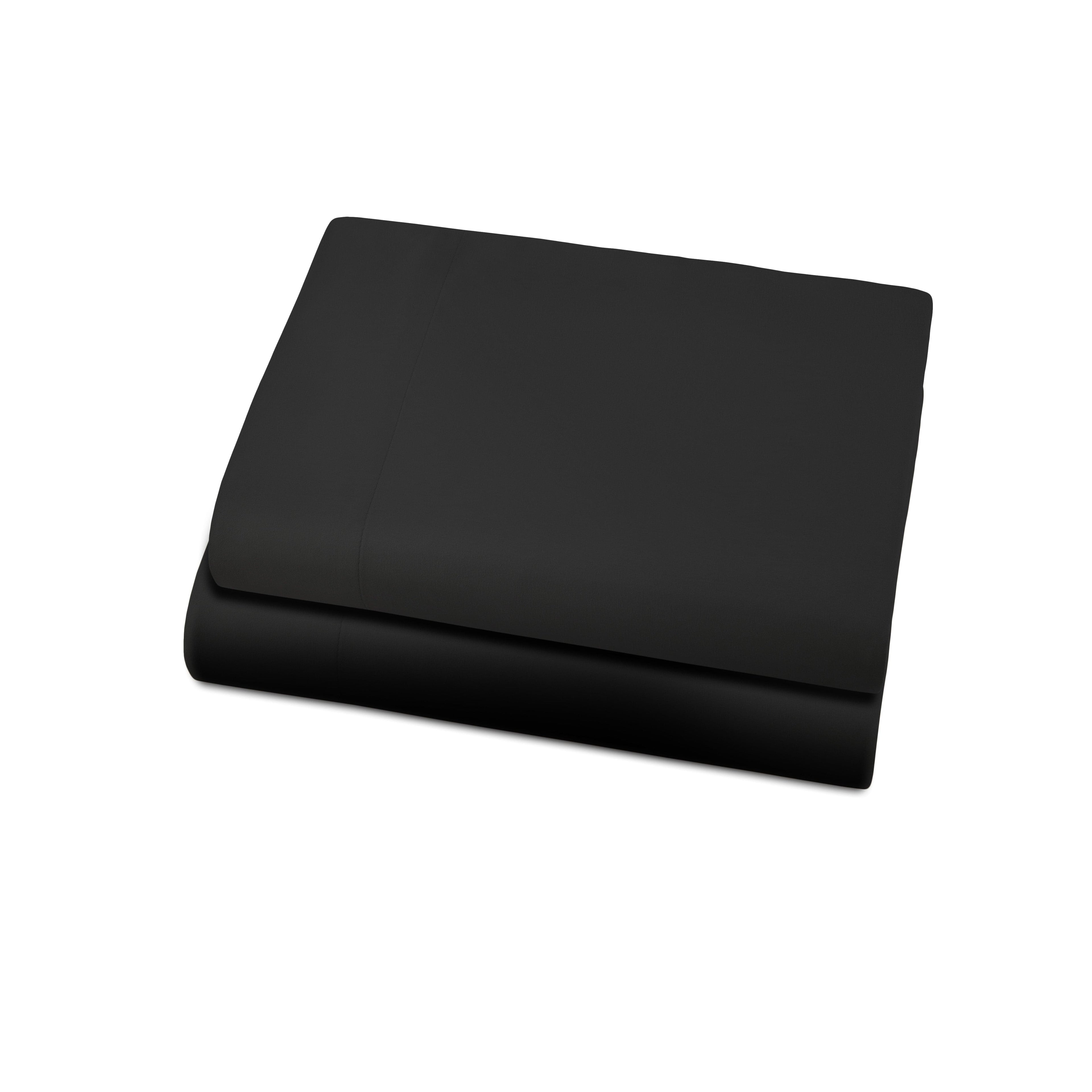 Stack Image of 2 Vilano Flat Sheet in Black#color_vilano-black
