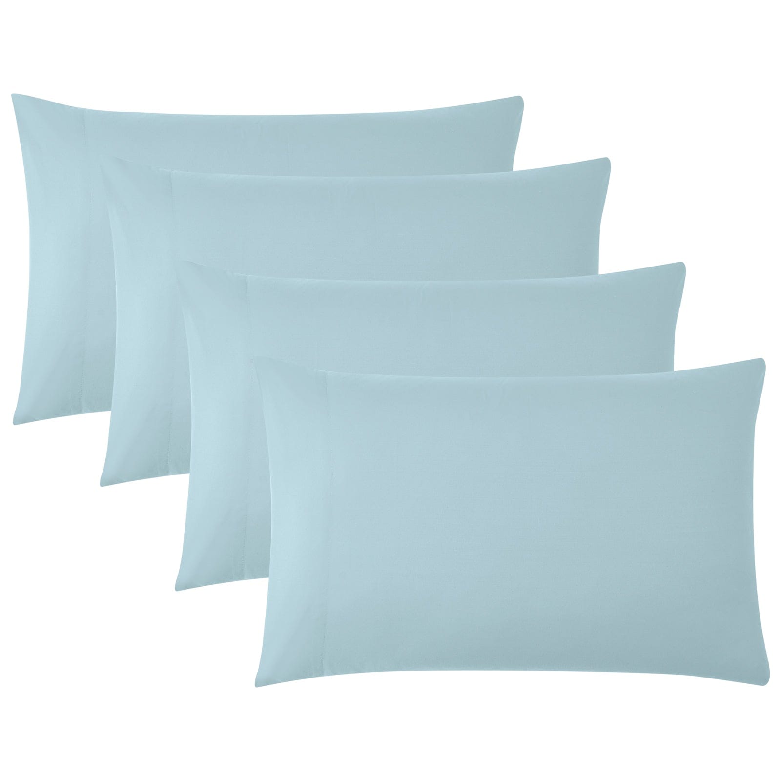 Top View of Vilano 4PC Pillowcase Set in Sky Blue#color_vilano-sky-blue