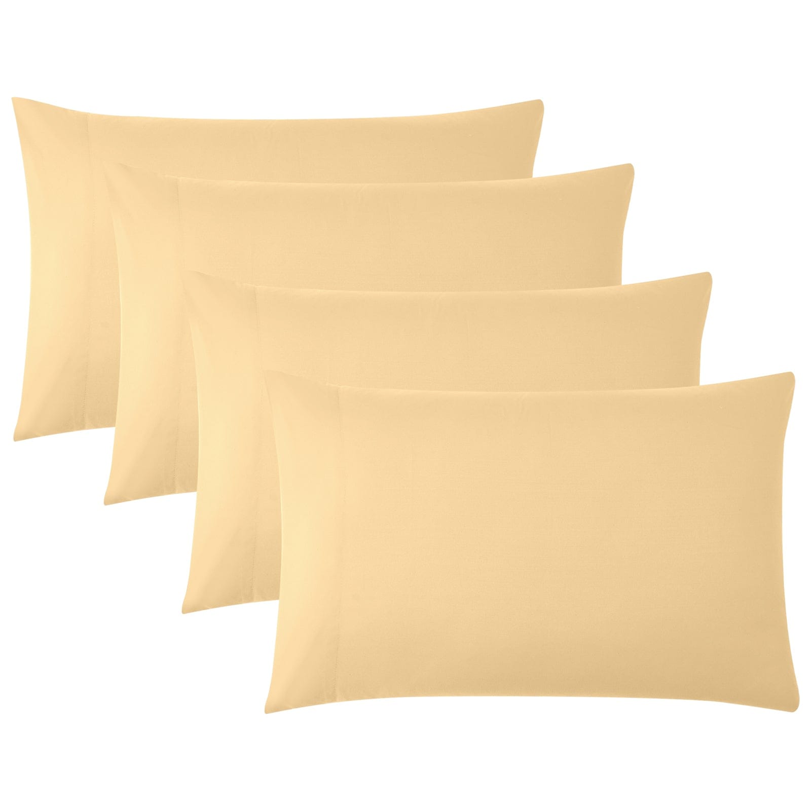 Top View of Vilano 4PC Pillowcase Set in Gold#color_vilano-gold