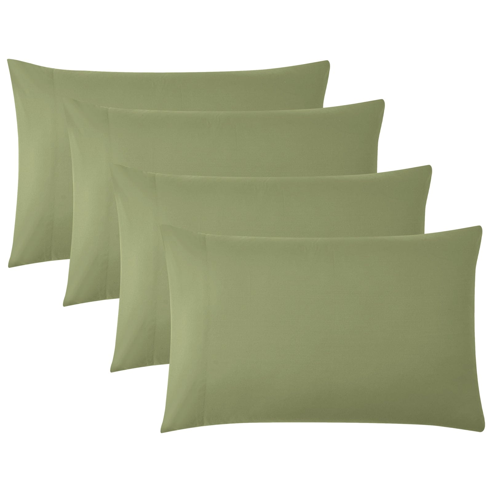 Top View of Vilano 4PC Pillowcase Set in Sage Green#color_vilano-sage-green