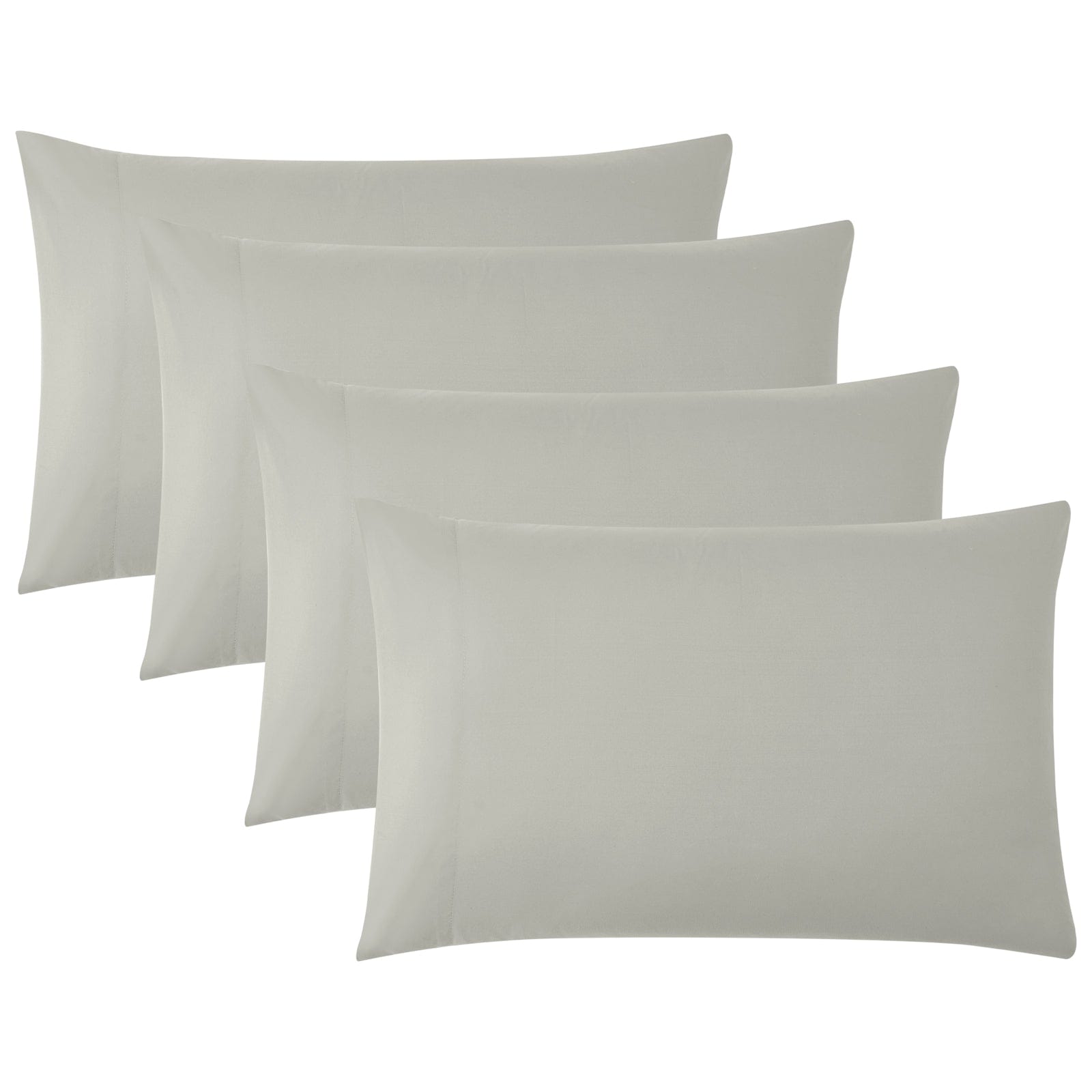 Top View of Vilano 4PC Pillowcase Set in Steel Grey#color_vilano-steel-gray