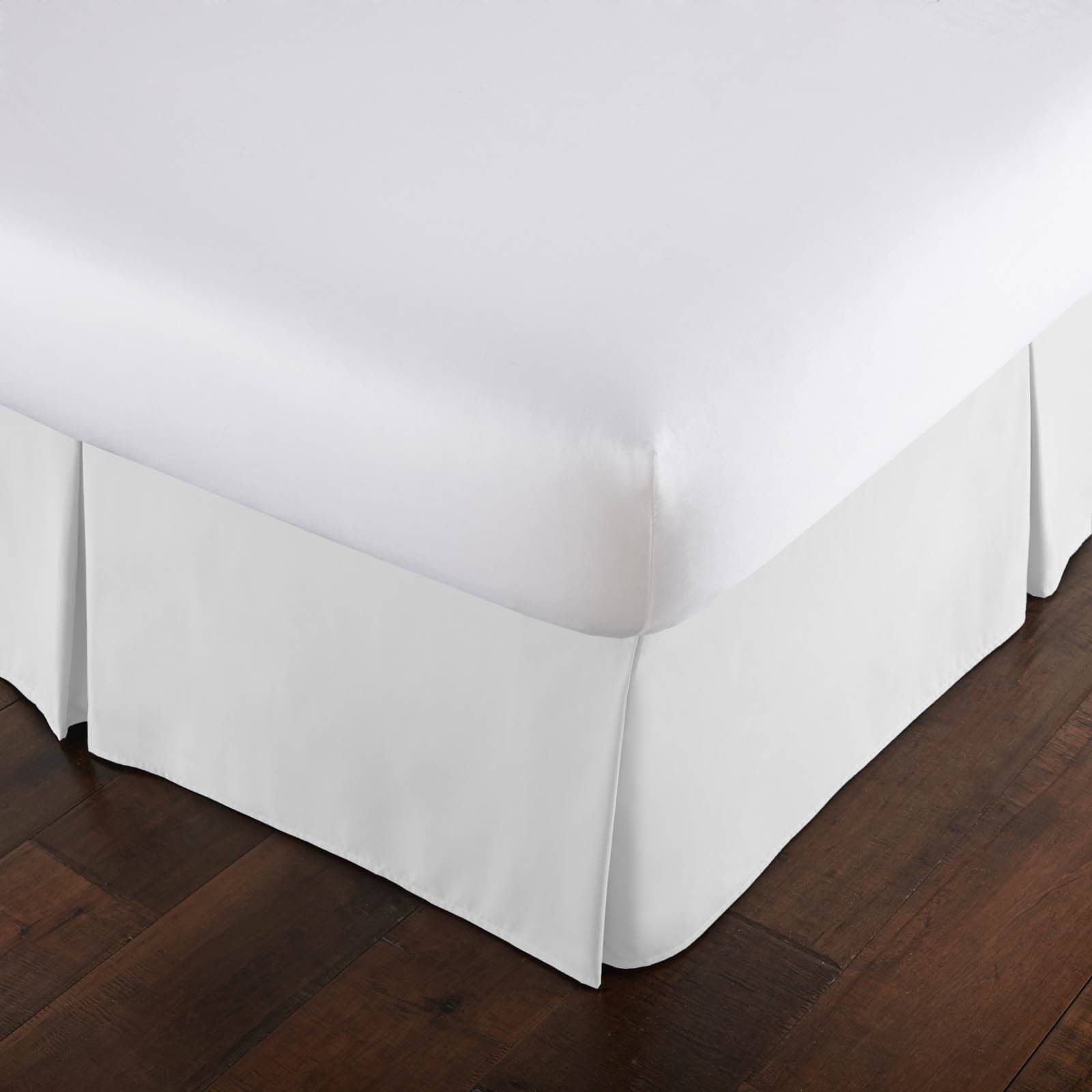 Vilano Pleated Bed Skirt in Bright White#color_vilano-bright-white