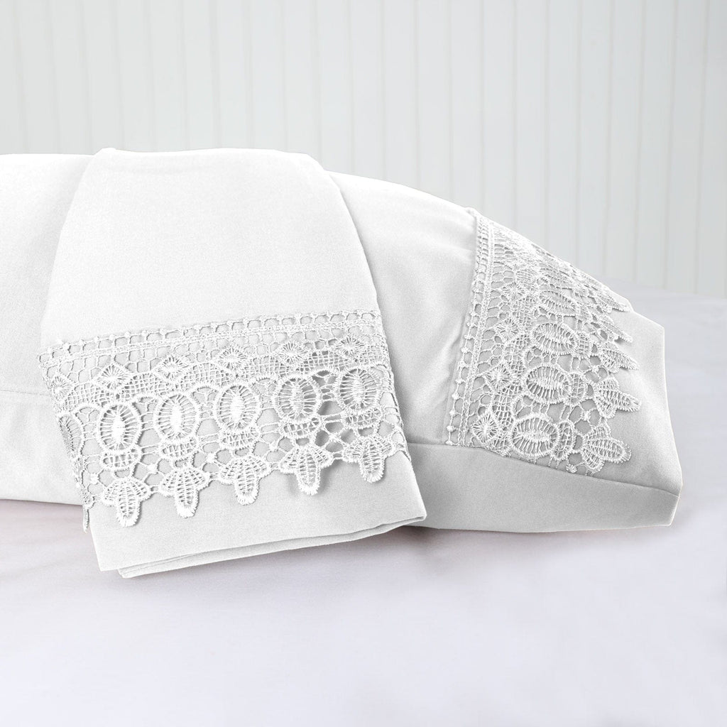 Vilano Lace Hem Pillow Cases