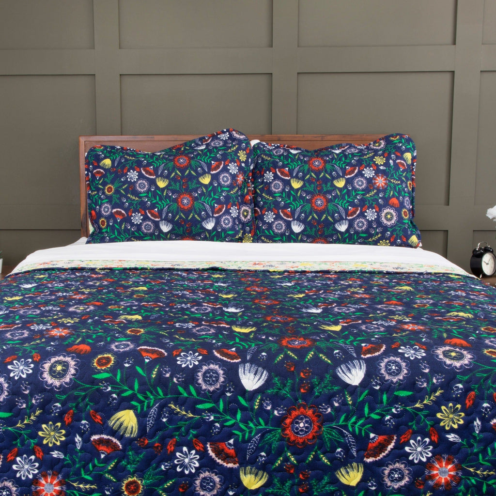 Boho Bloom Reversible Quilt Set