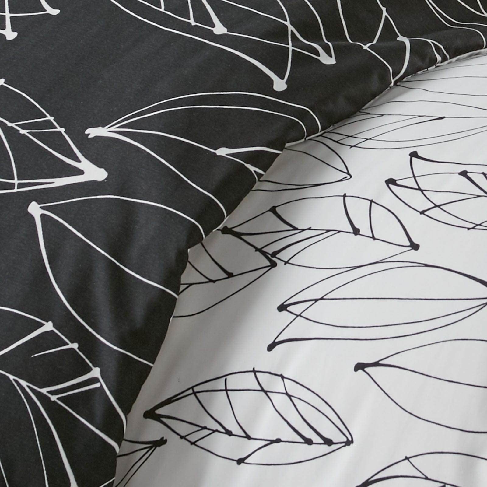 Modern Foliage Reversible Duvet Cover Set
