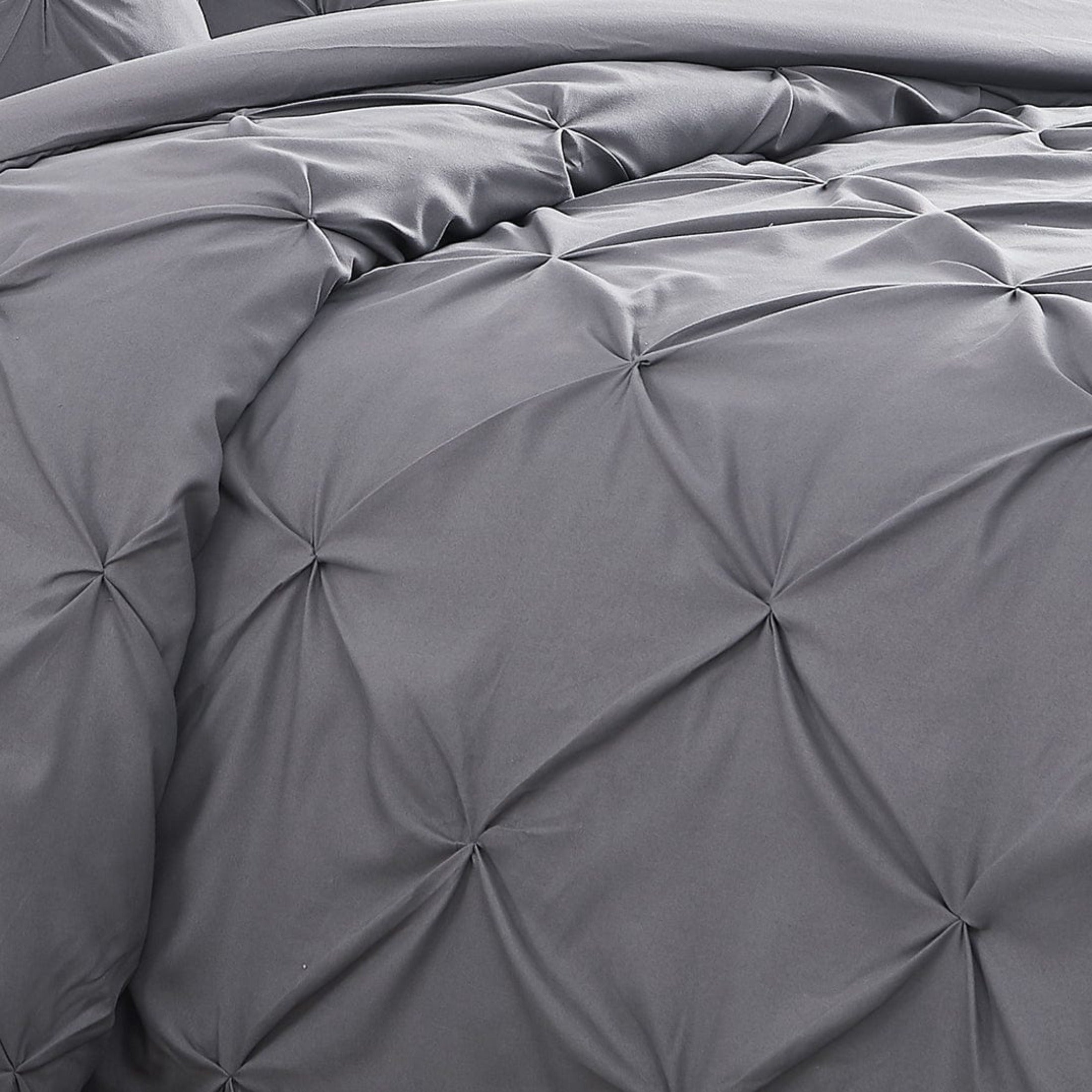 Pintuck Pinch Pleated Duvet Cover Set