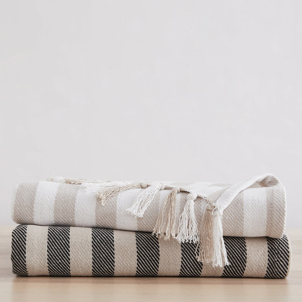 Striped Cotton Blankets and Throws