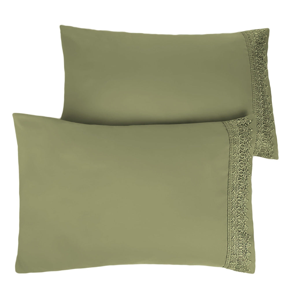 Vilano Lace Hem Pillow Cases