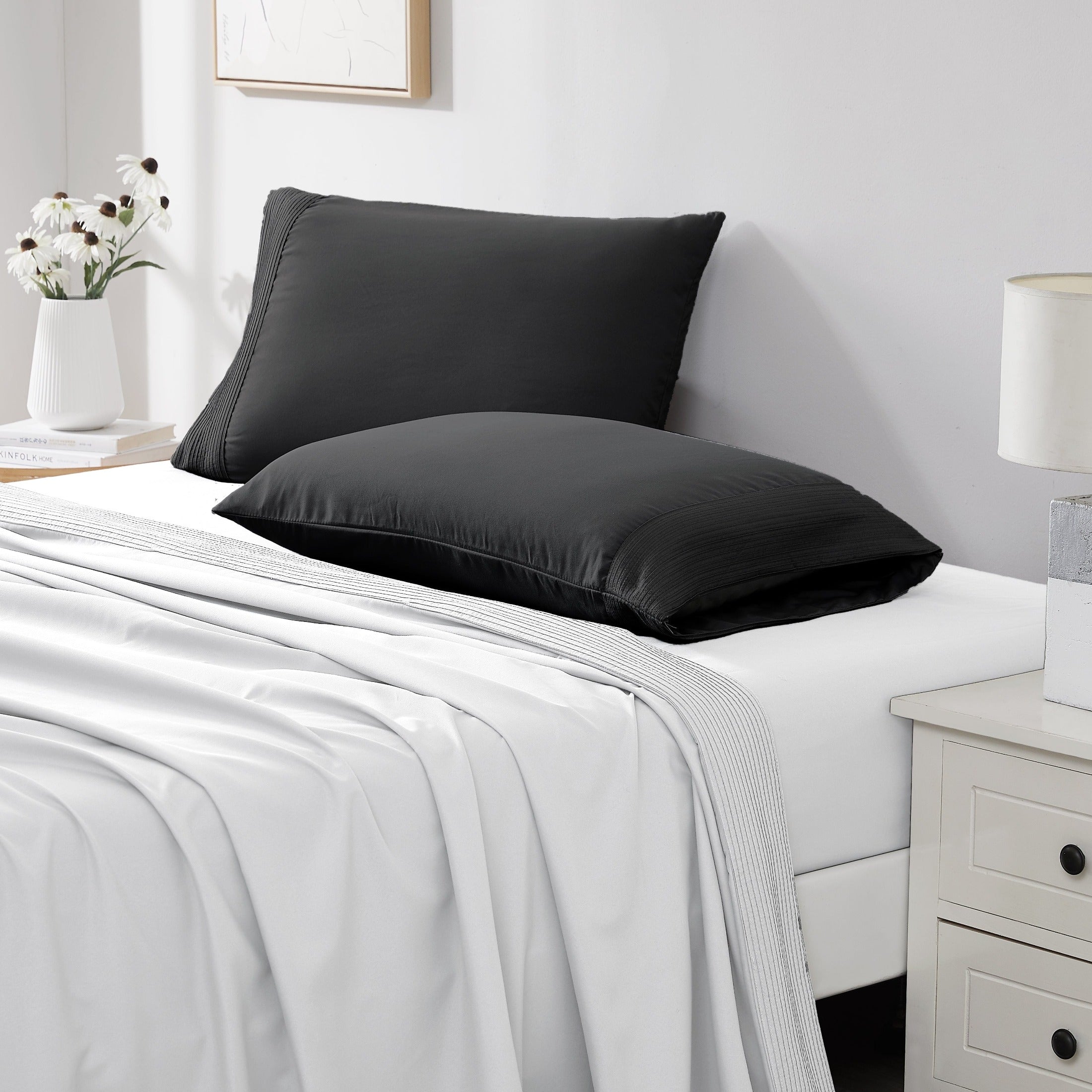 Vilano Extra Deep Pocket Pleated Sheet Set