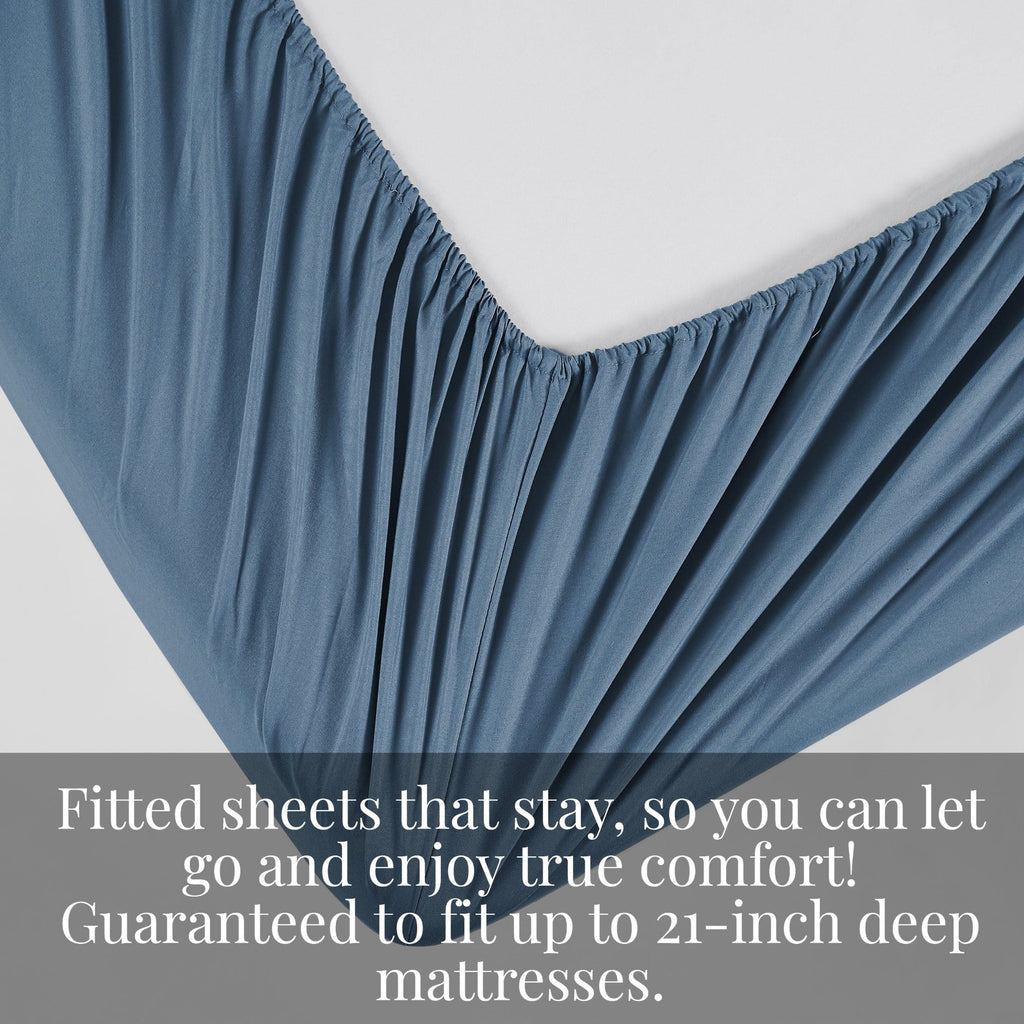 Vilano Extra Deep Pocket Pleated Sheet Set