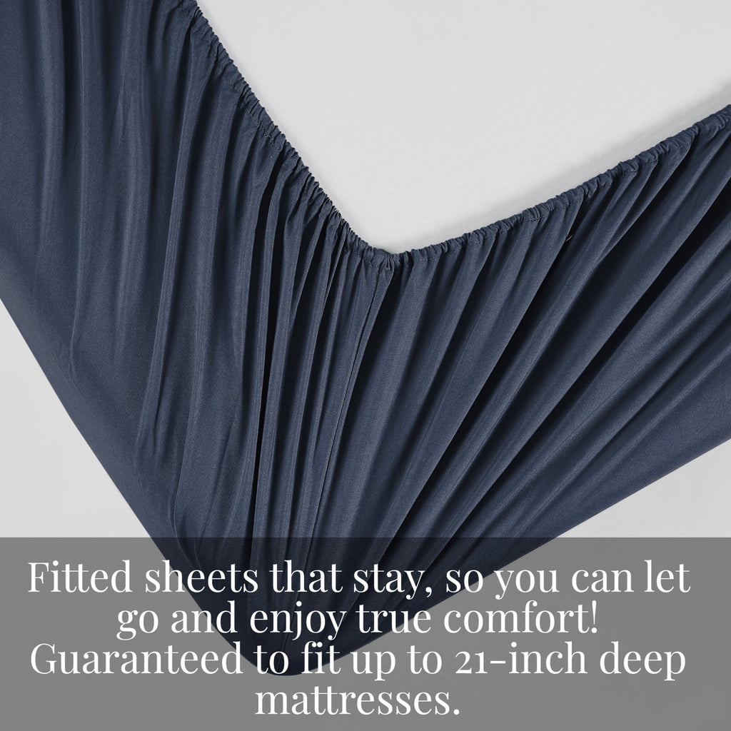 Vilano Extra Deep Pocket Pleated Sheet Set