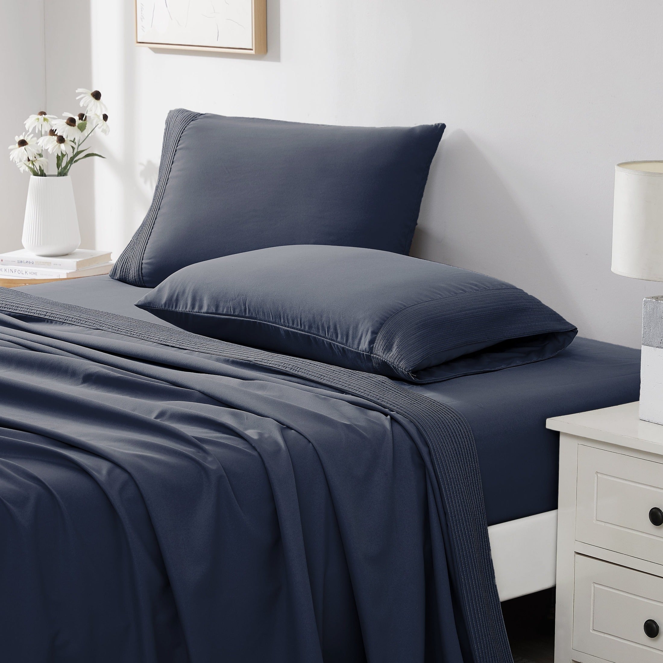 Vilano Extra Deep Pocket Pleated Sheet Set