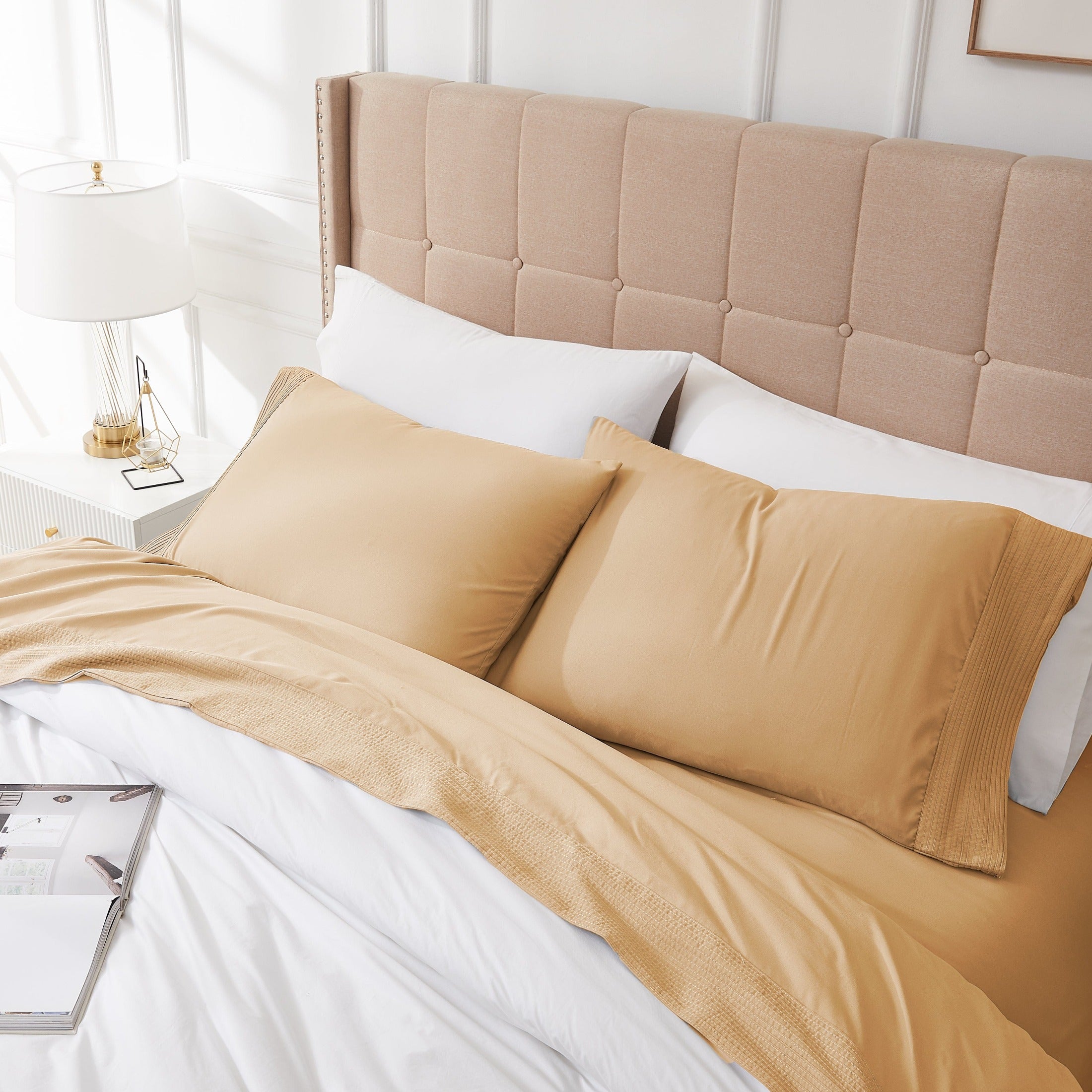 Vilano Extra Deep Pocket Pleated Sheet Set