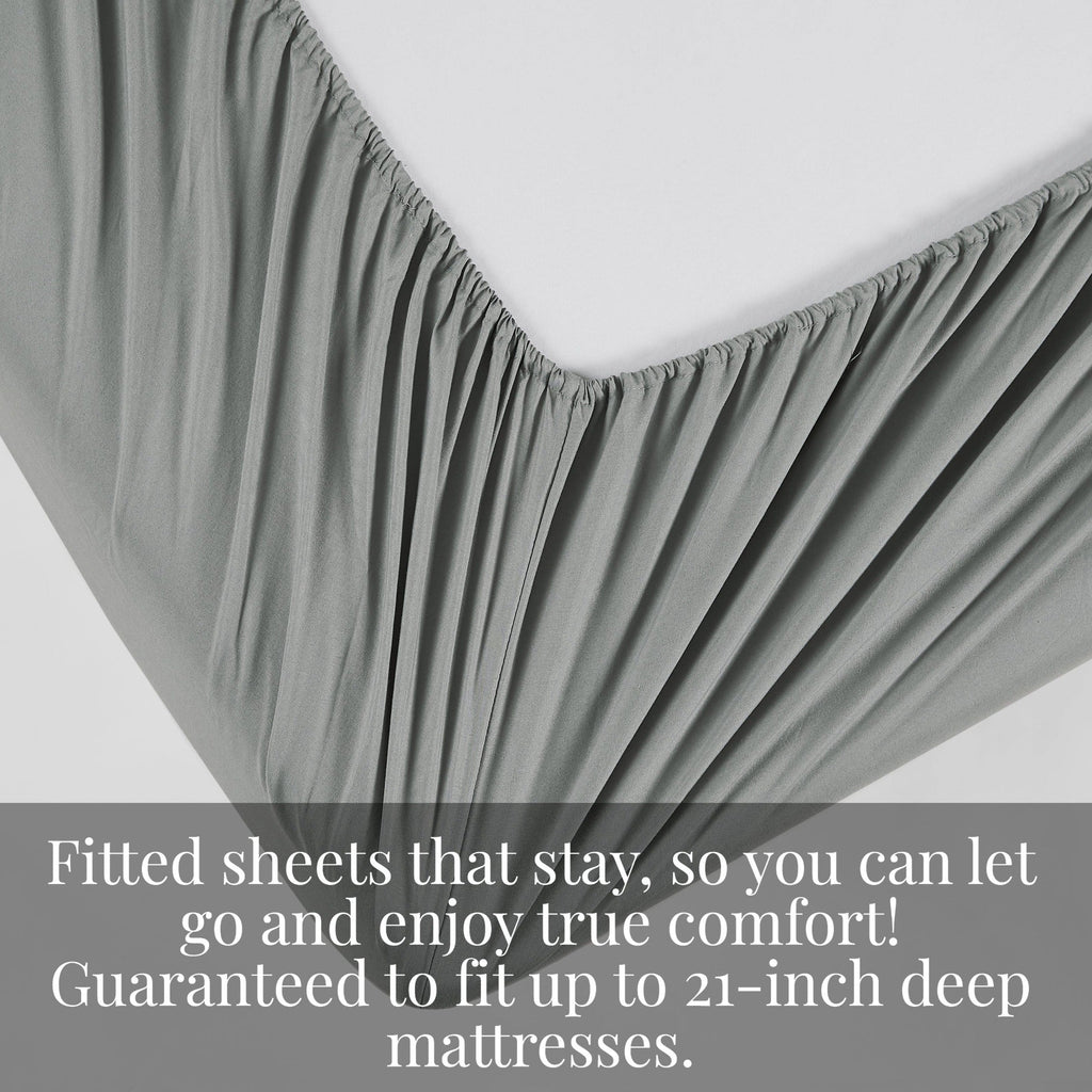 Vilano Extra Deep Pocket Pleated Sheet Set