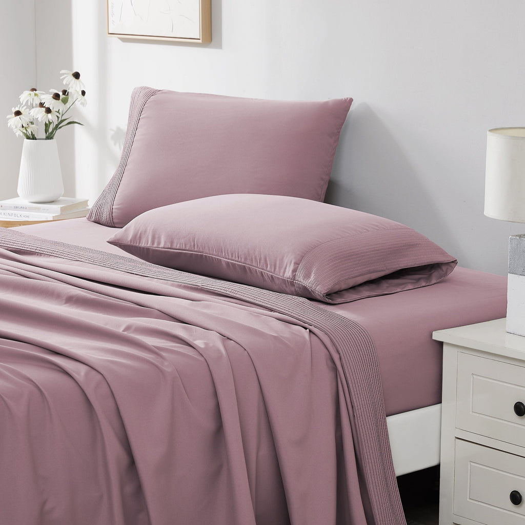 Vilano Extra Deep Pocket Pleated Sheet Set