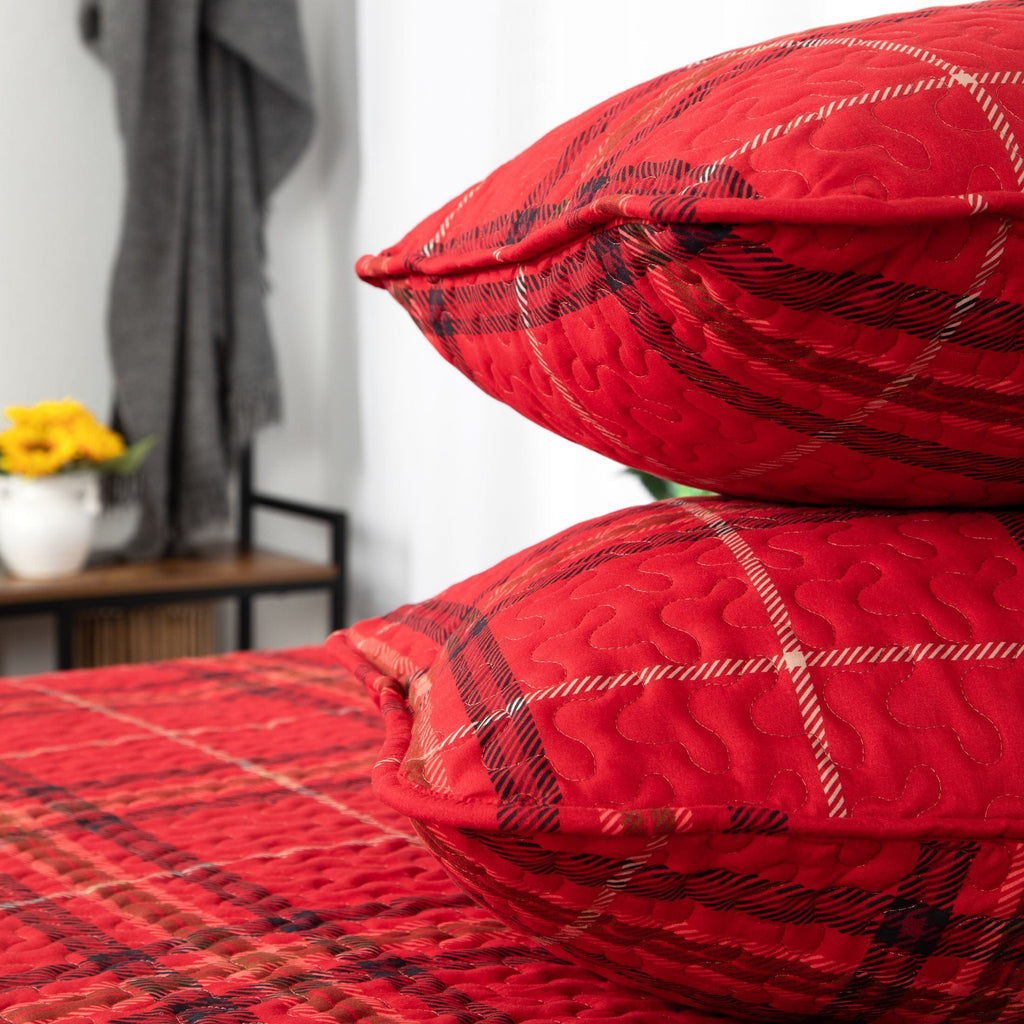 Vilano Plaid Quilt Set