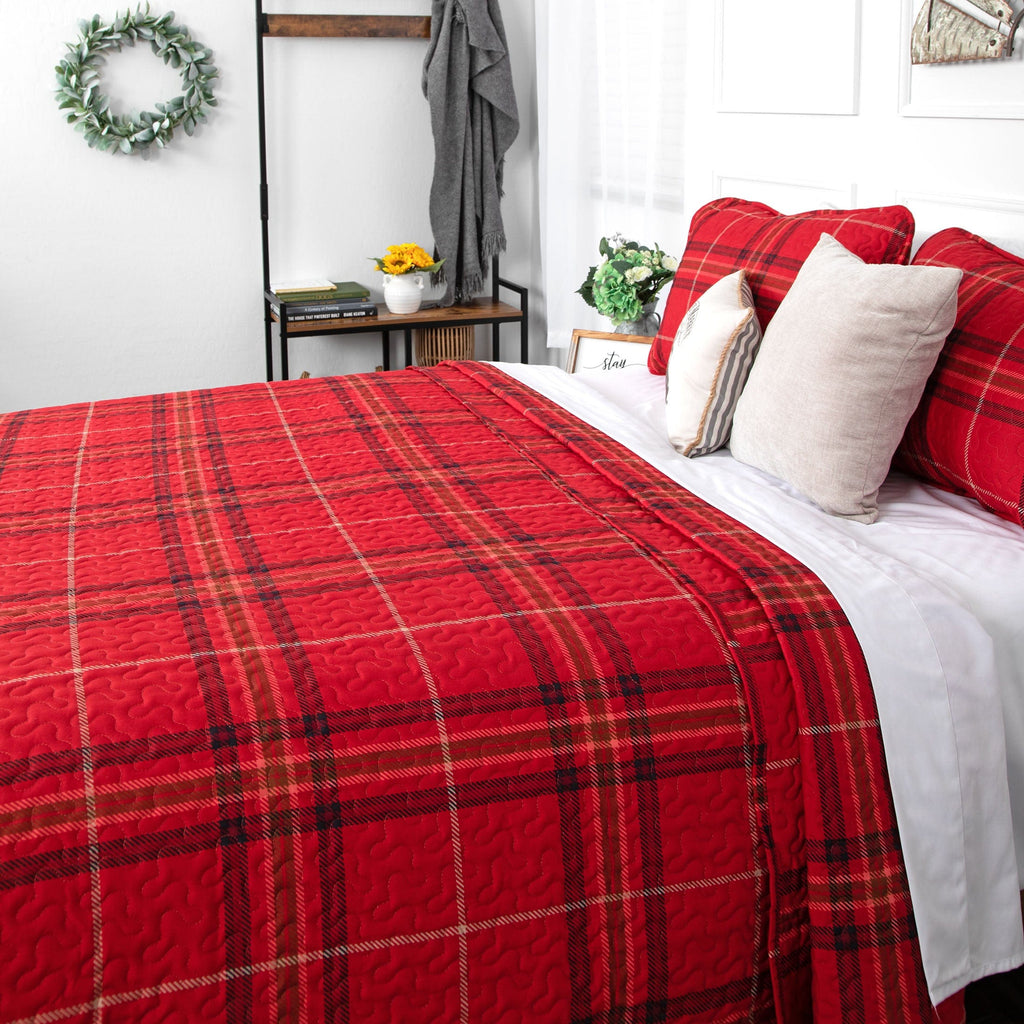 Vilano Plaid Quilt Set