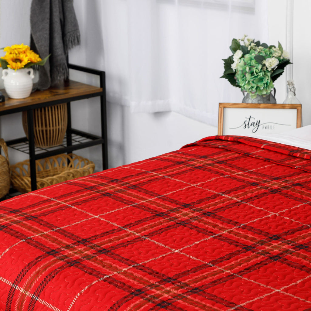 Vilano Plaid Quilt Set