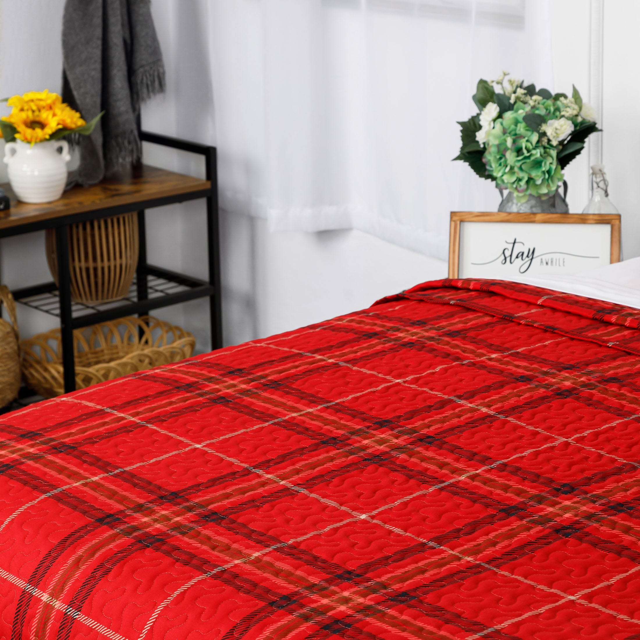 Vilano Plaid Quilt Set