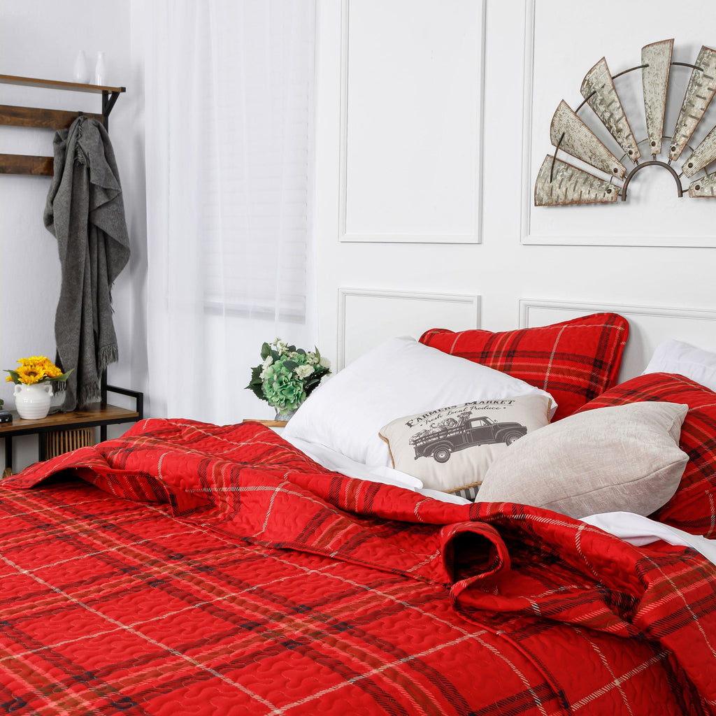 Vilano Plaid Quilt Set