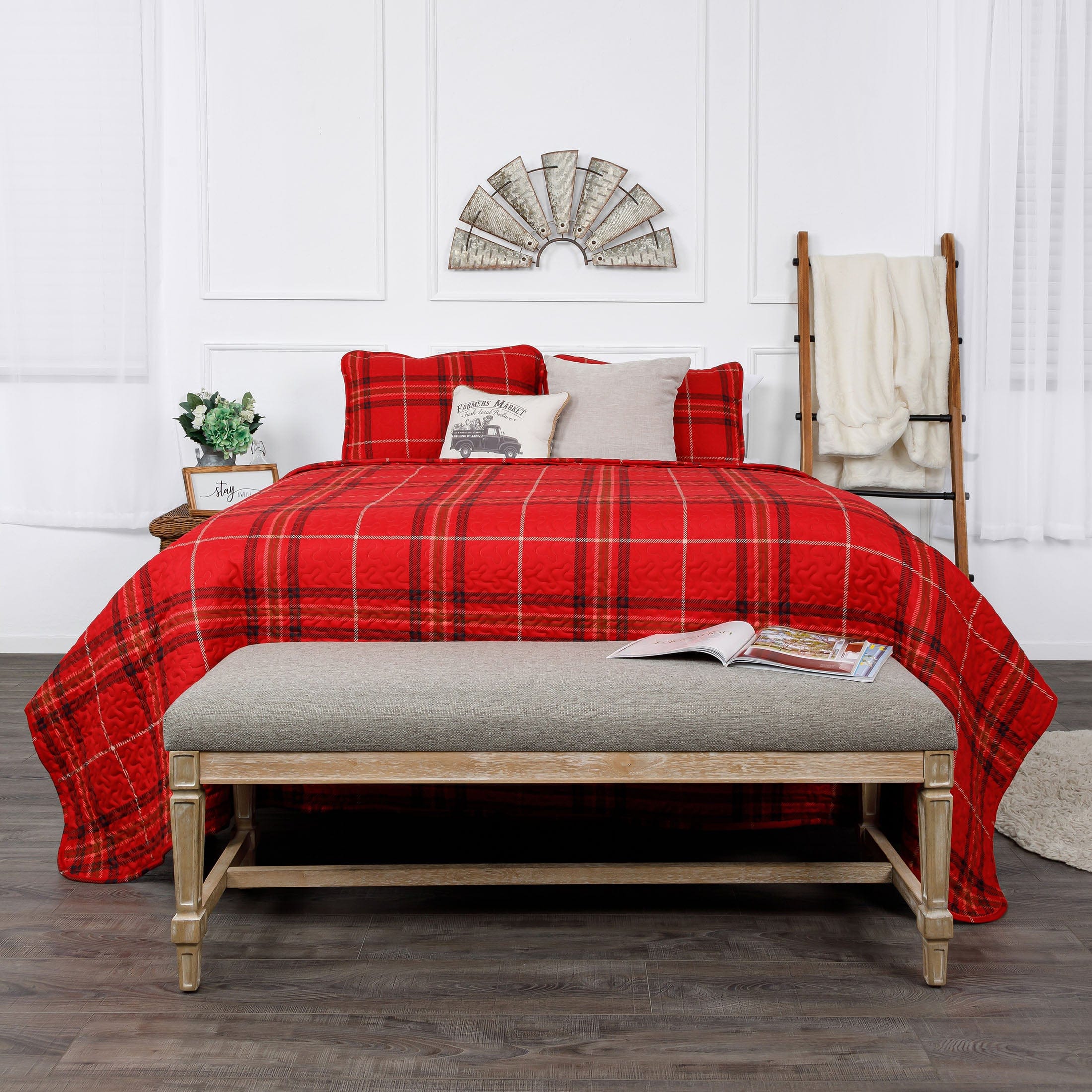 Vilano Plaid Quilt Set